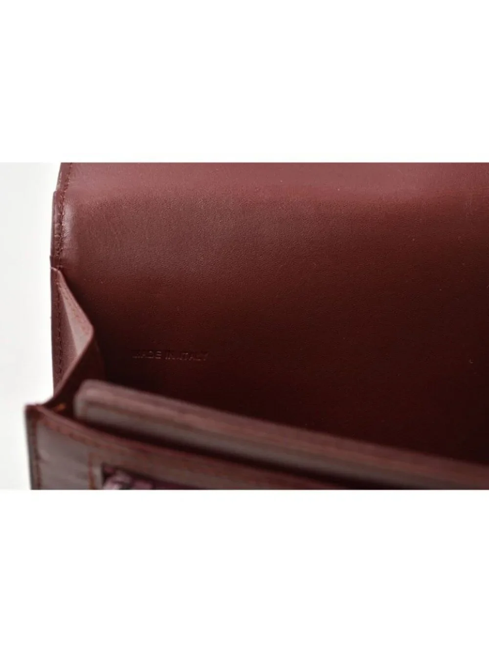 Cartier Clutch Business Must Line Vintage Leather Bordeaux